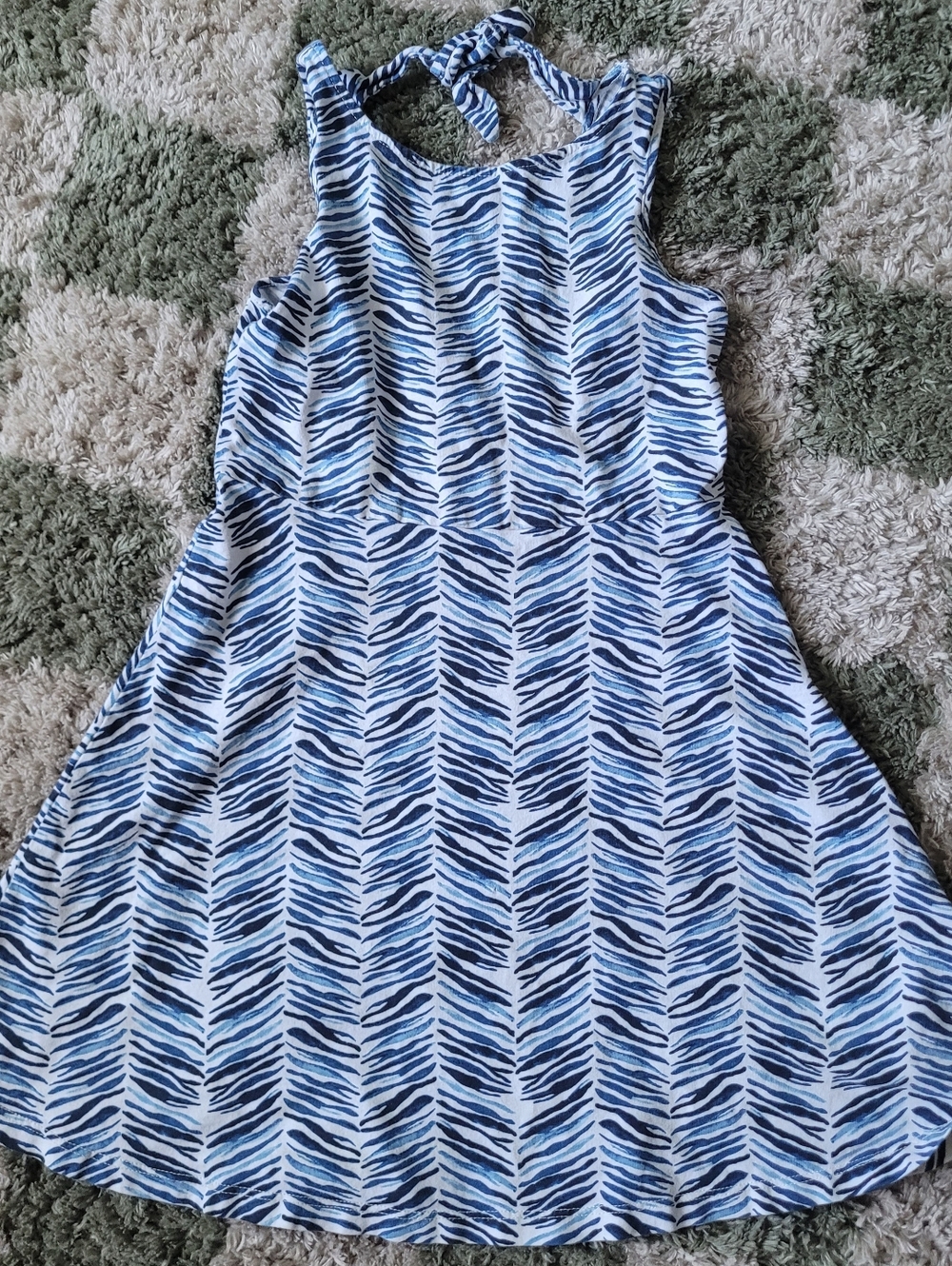 Old Navy Blue & White Tie-Back Sleeveless Summer Dress